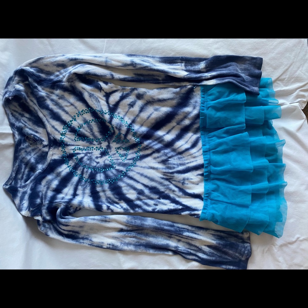 Justice tye dye long shirt